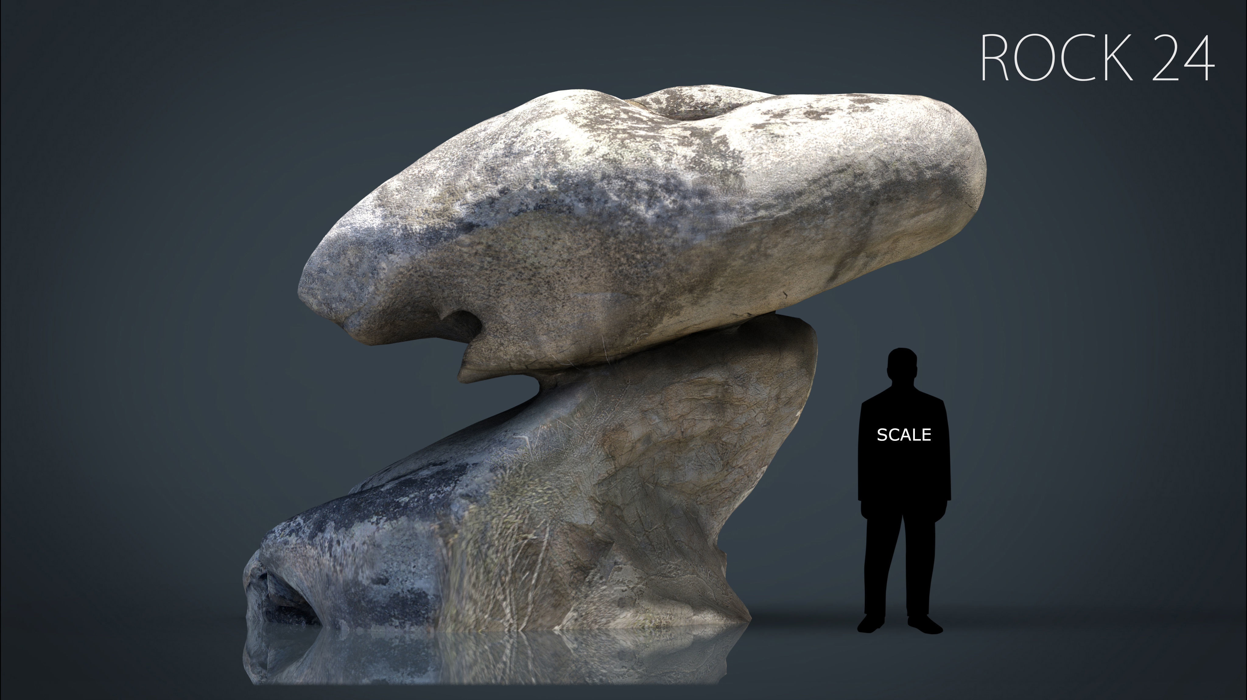 Big Rocks Collection Pack Low-poly 3D model_25