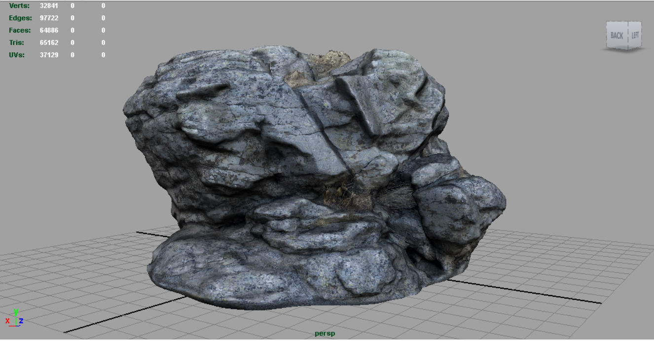 Big Rocks Collection Pack Low-poly 3D model_12