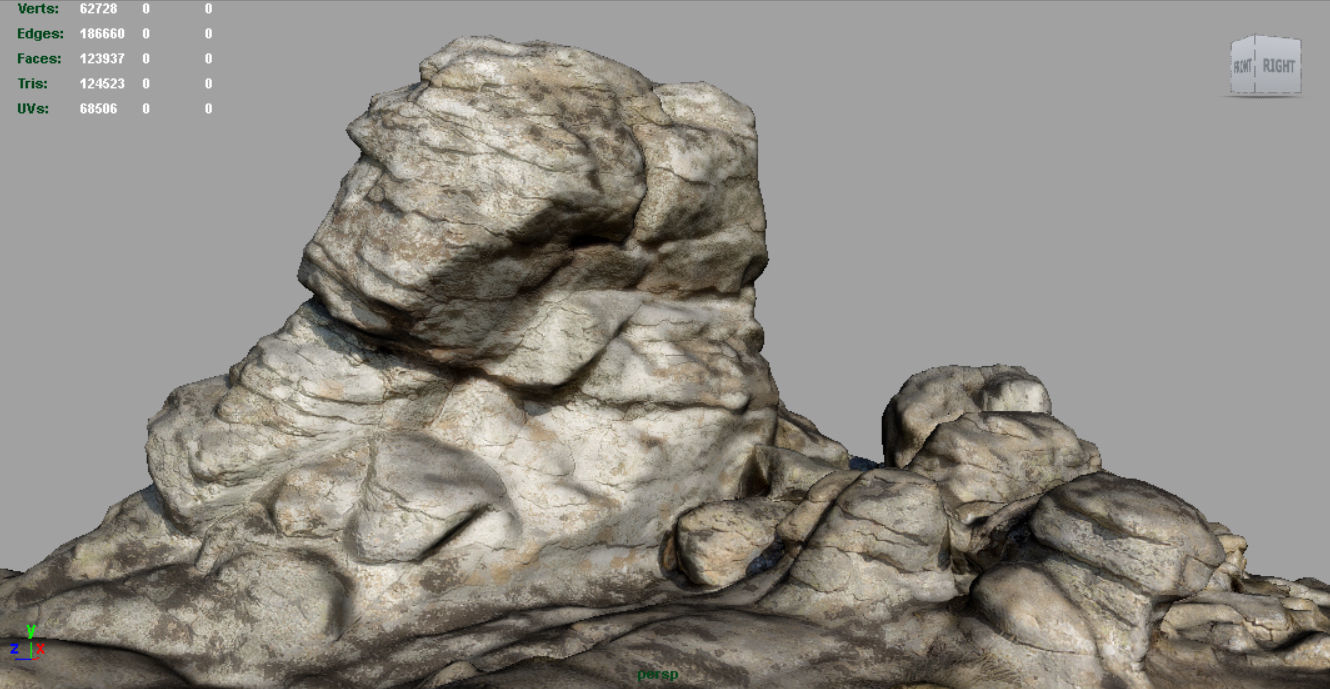 Big Rocks Collection Pack Low-poly 3D model_36