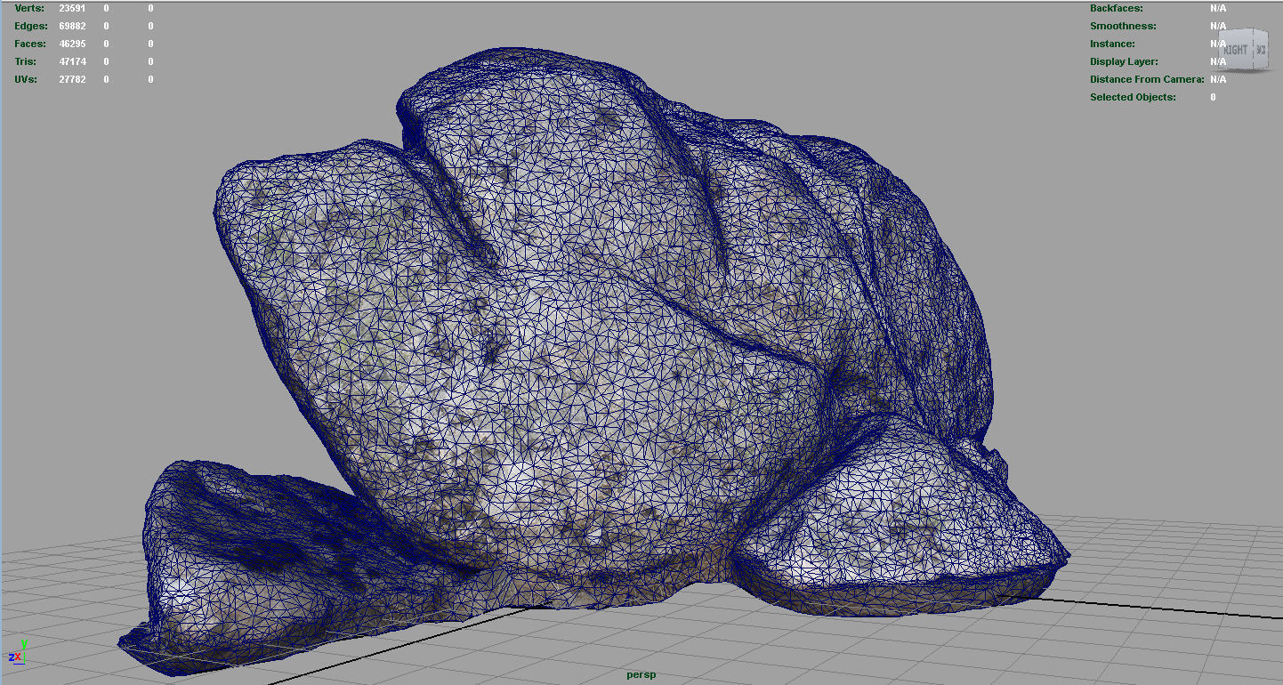 Big Rocks Collection Pack Low-poly 3D model_4