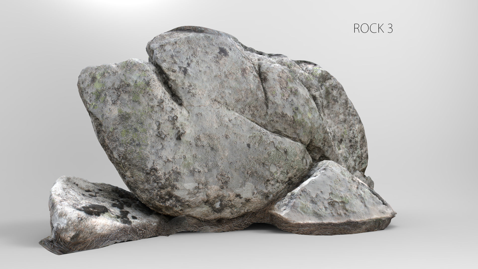 Big Rocks Collection Pack Low-poly 3D model_2