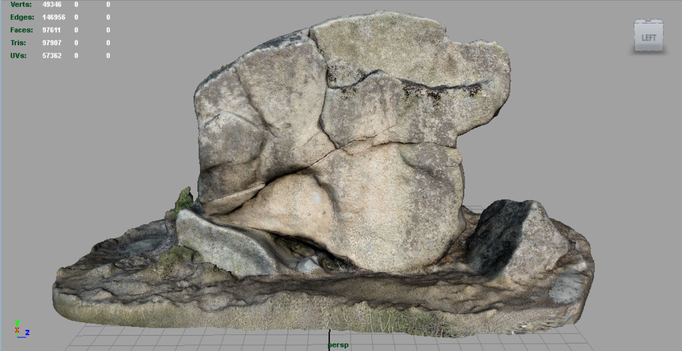 Big Rocks Collection Pack Low-poly 3D model_31