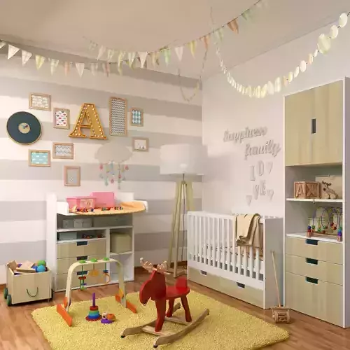 Decorative set for children 3 3D model