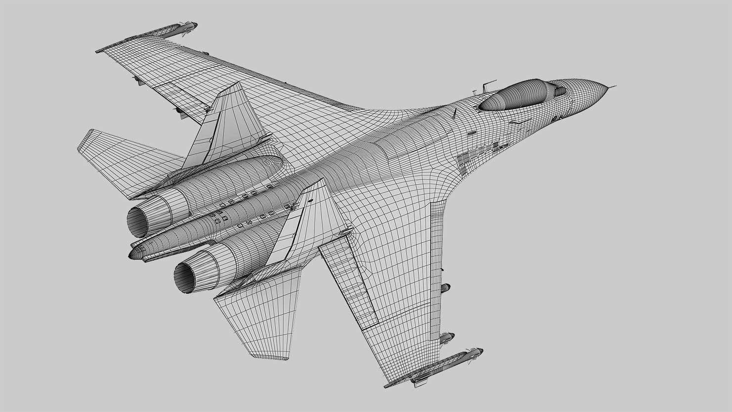 Su-27 Flanker 3D model_17