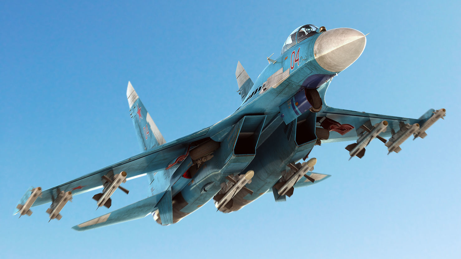 Su-27 Flanker 3D model_4
