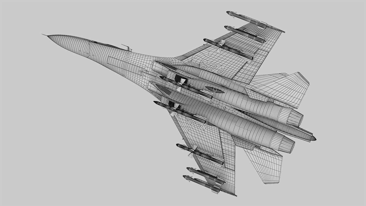 Su-27 Flanker 3D model_18