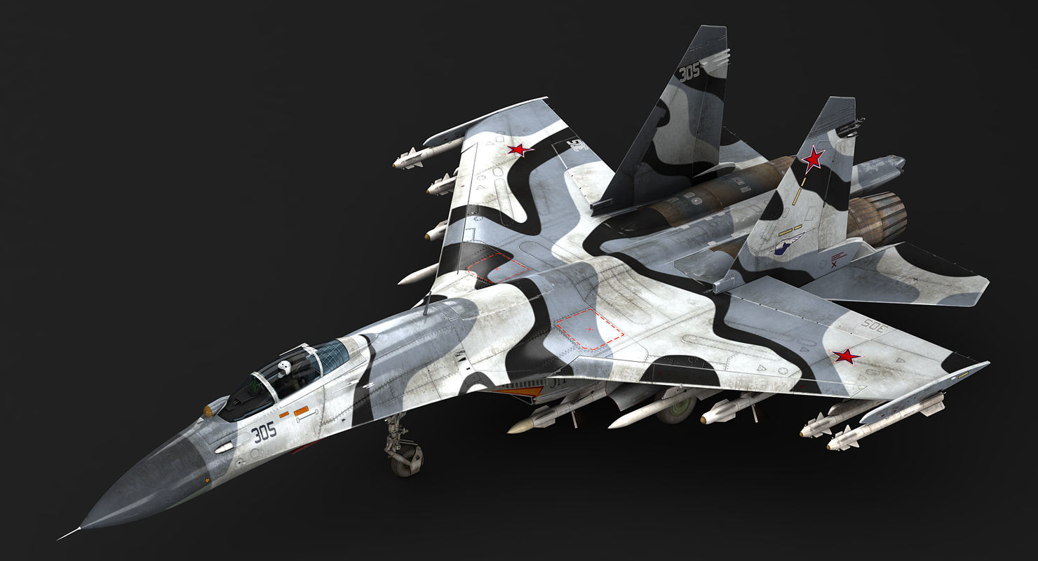 Su-27 Flanker 3D model_7
