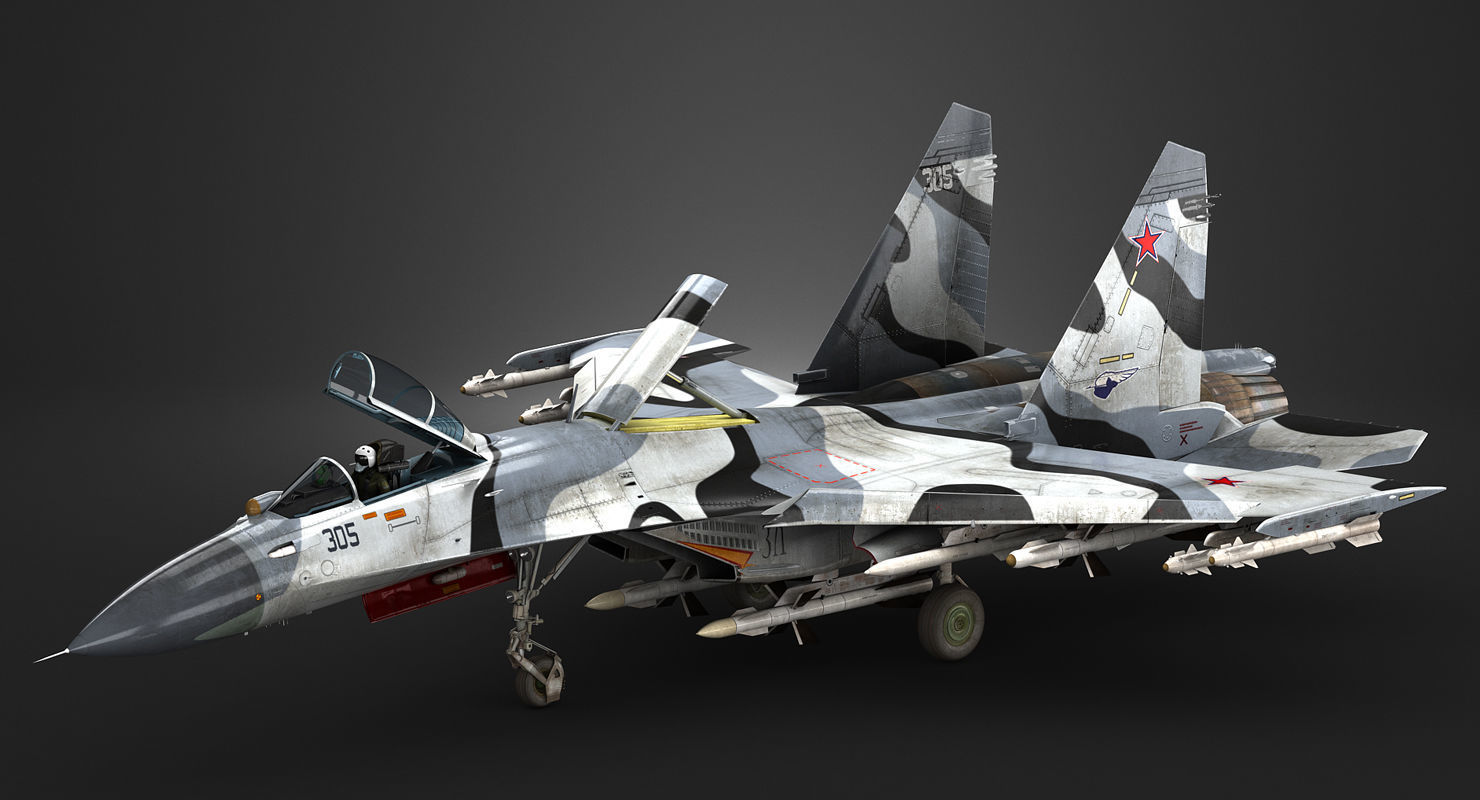 Su-27 Flanker 3D model_10
