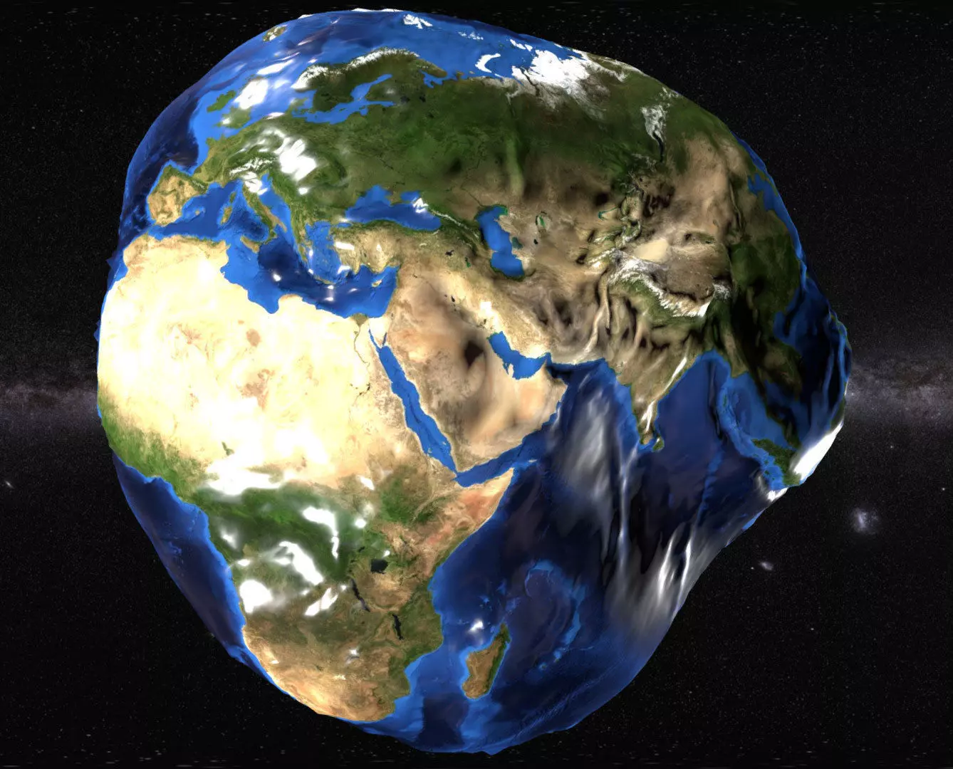 EGM 96 with Blue Marble Texture Low-poly 3D model_0