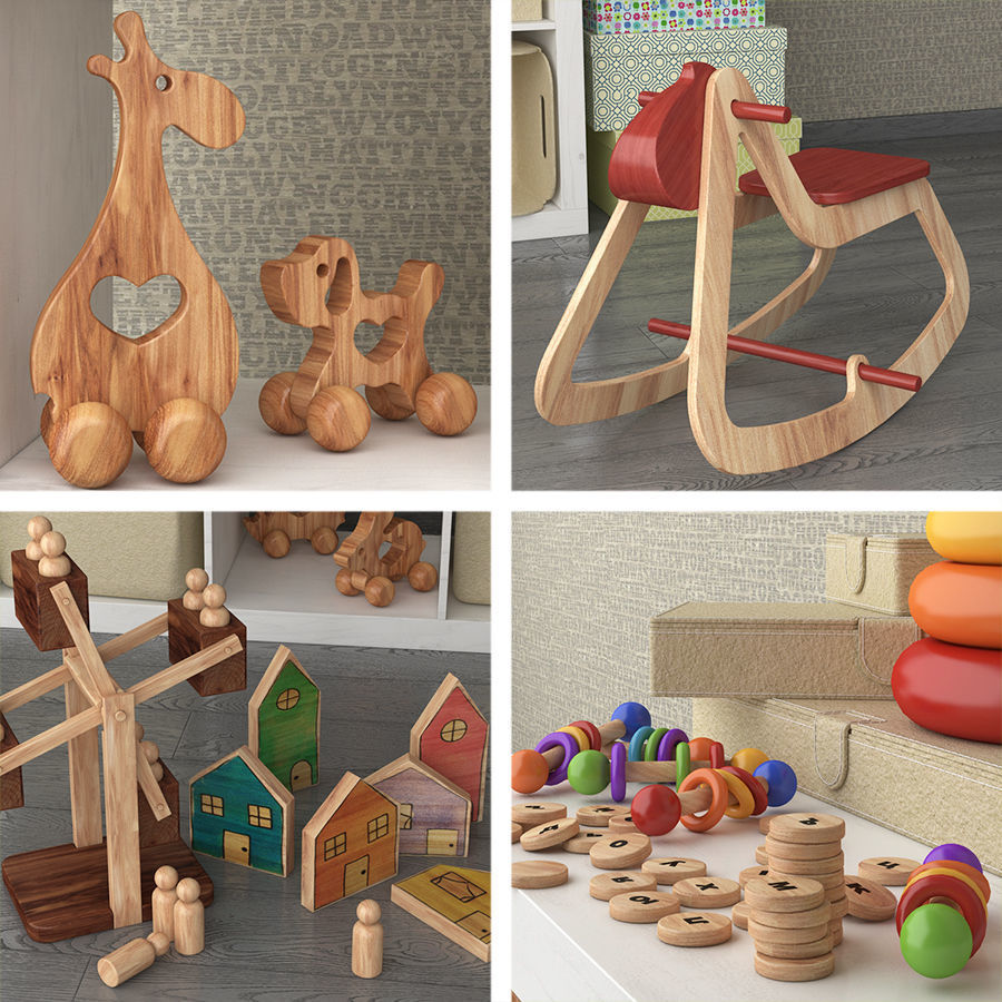 Decorative set for children 2 3D model_1