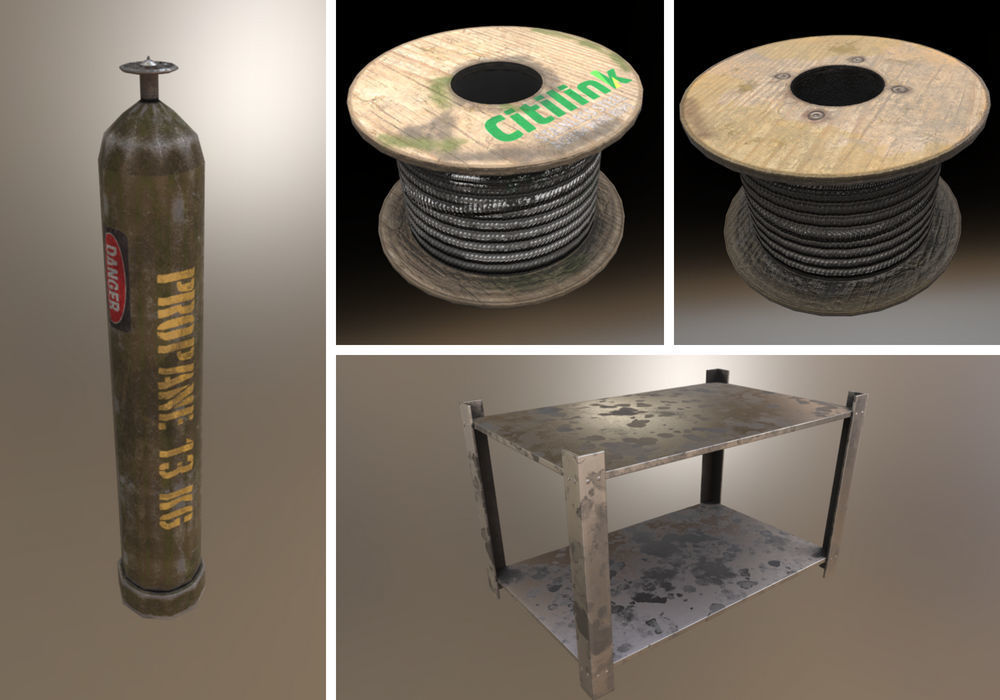 Industrial Props 2 Low-poly 3D model_3