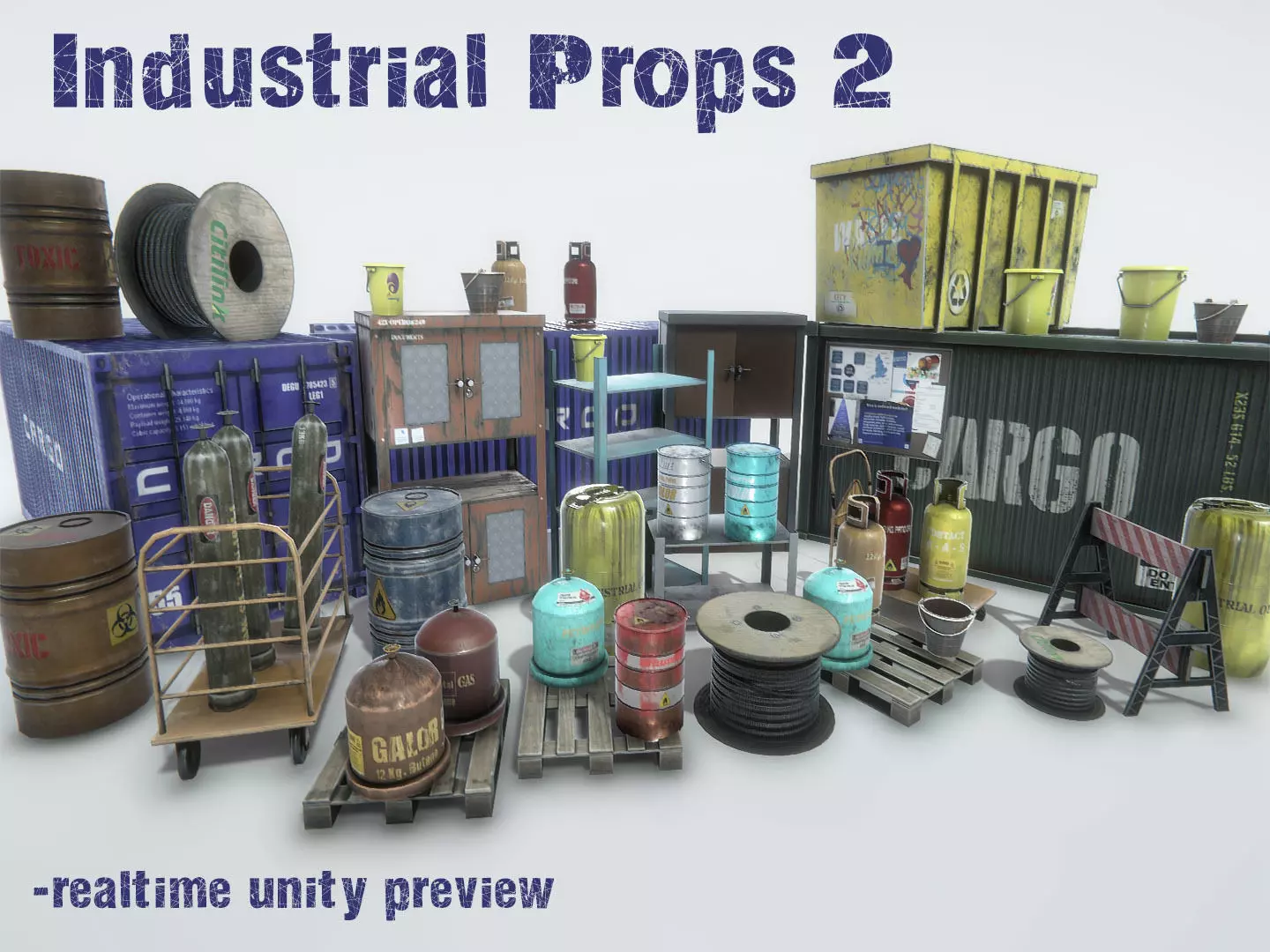 Industrial Props 2 Low-poly 3D model_0