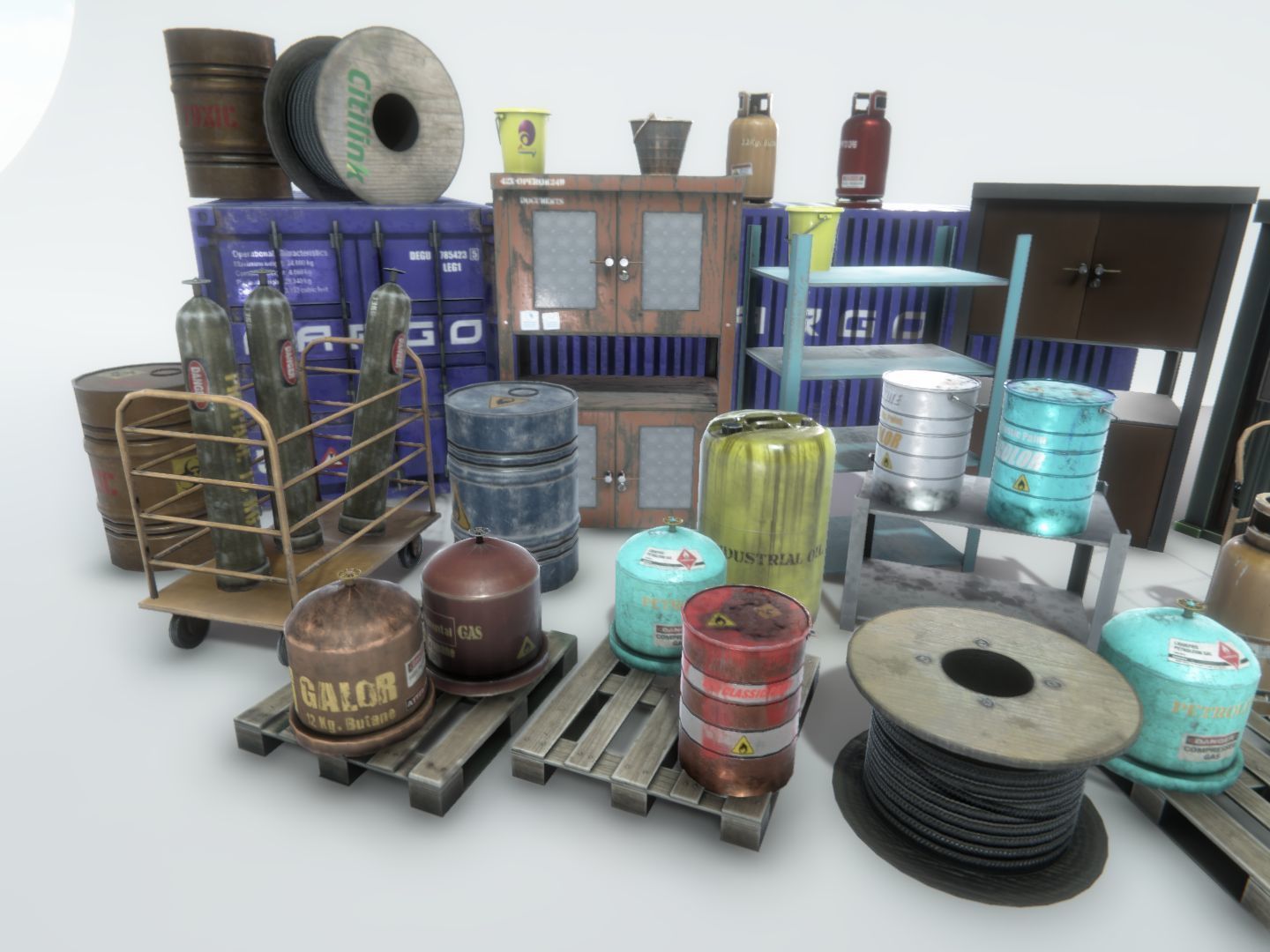 Industrial Props 2 Low-poly 3D model_12