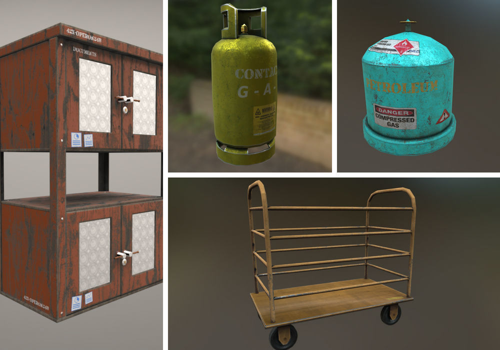 Industrial Props 2 Low-poly 3D model_9