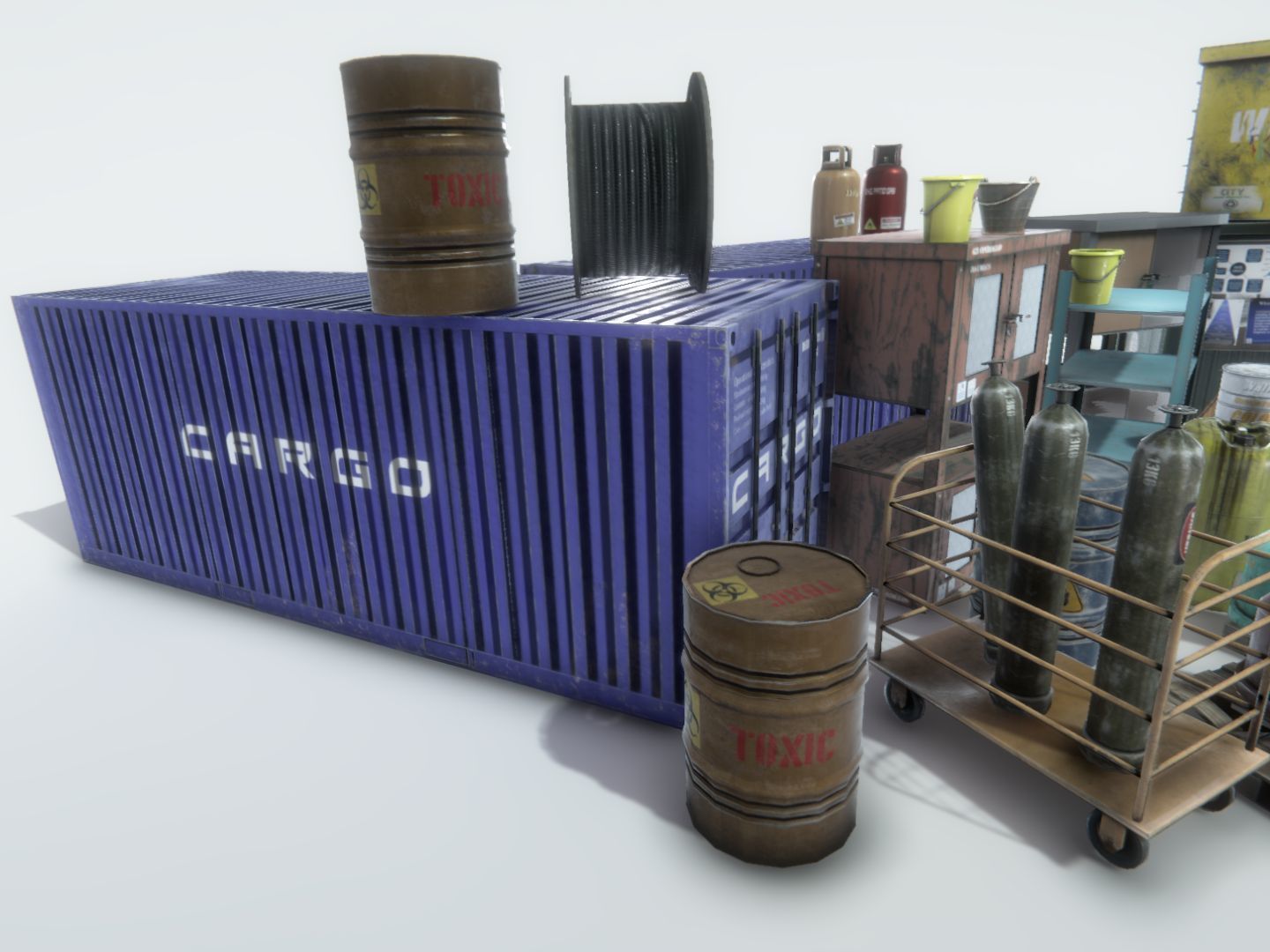 Industrial Props 2 Low-poly 3D model_6
