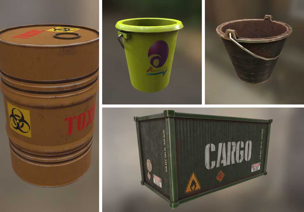 Industrial Props 2 Low-poly 3D model_4