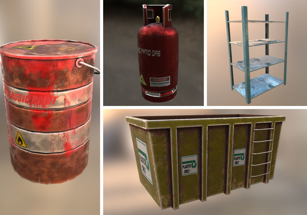 Industrial Props 2 Low-poly 3D model_11