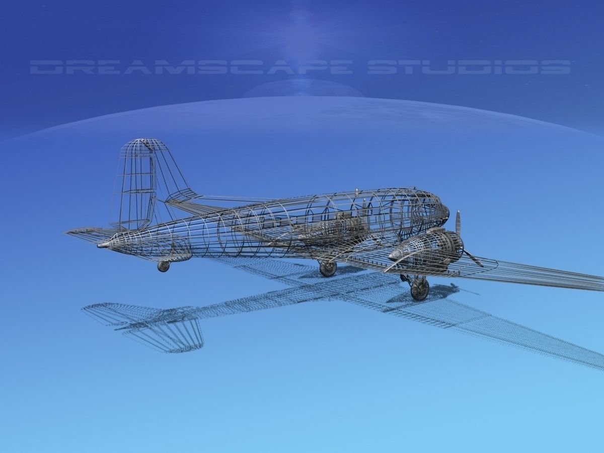Douglas DC-3 Northwestern 3D model_3