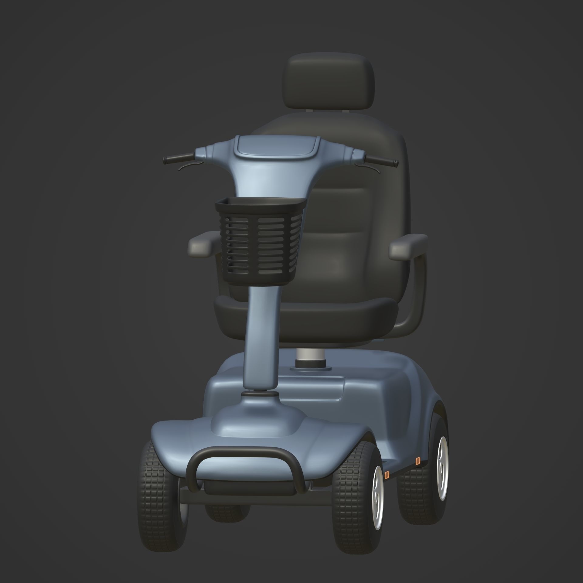 Generic Mobility Scooter -- wheelchair Low-poly 3D model_7