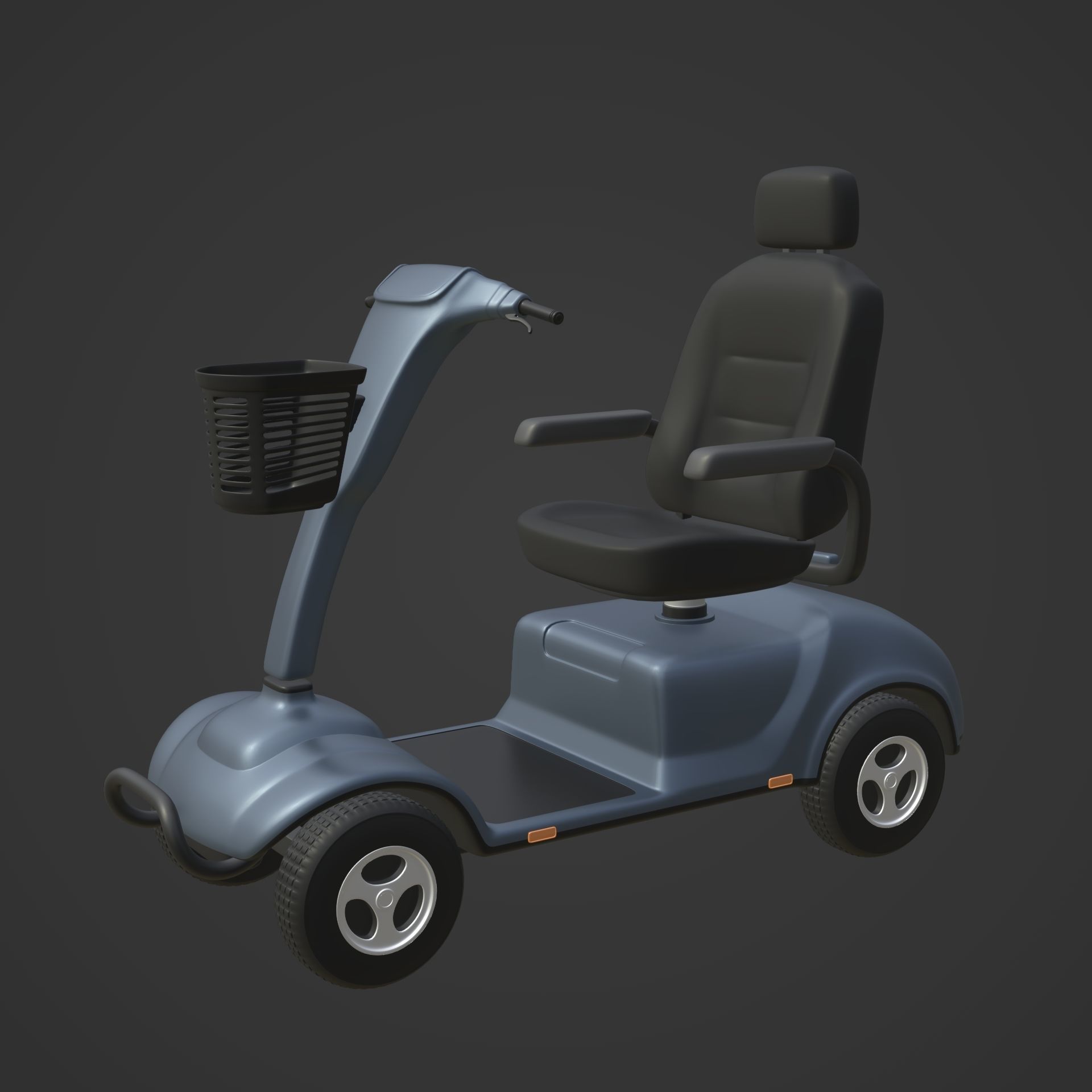Generic Mobility Scooter -- wheelchair Low-poly 3D model_1