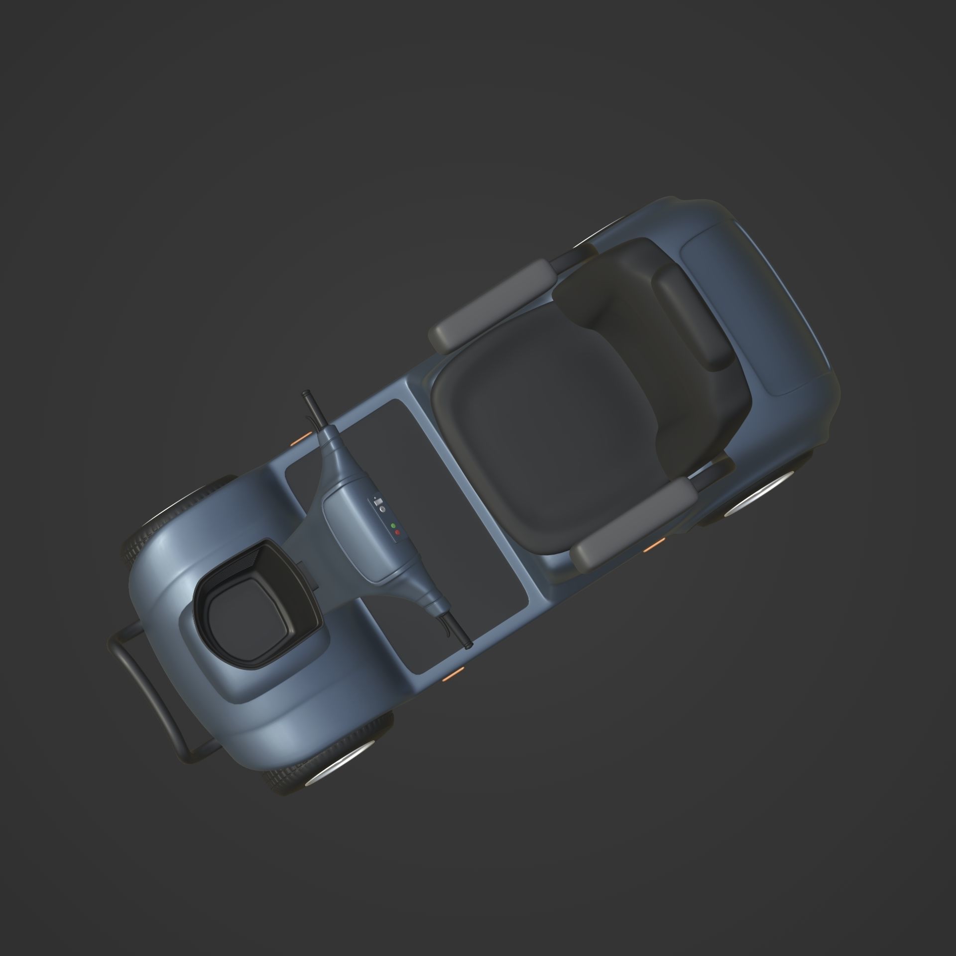 Generic Mobility Scooter -- wheelchair Low-poly 3D model_13