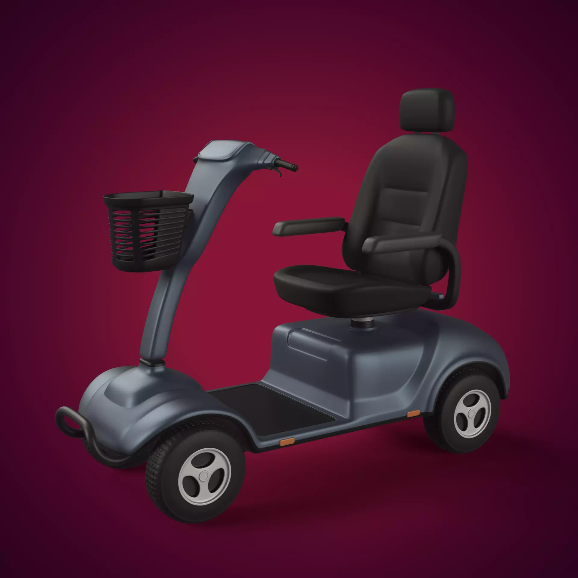 Generic Mobility Scooter -- wheelchair Low-poly 3D model_0