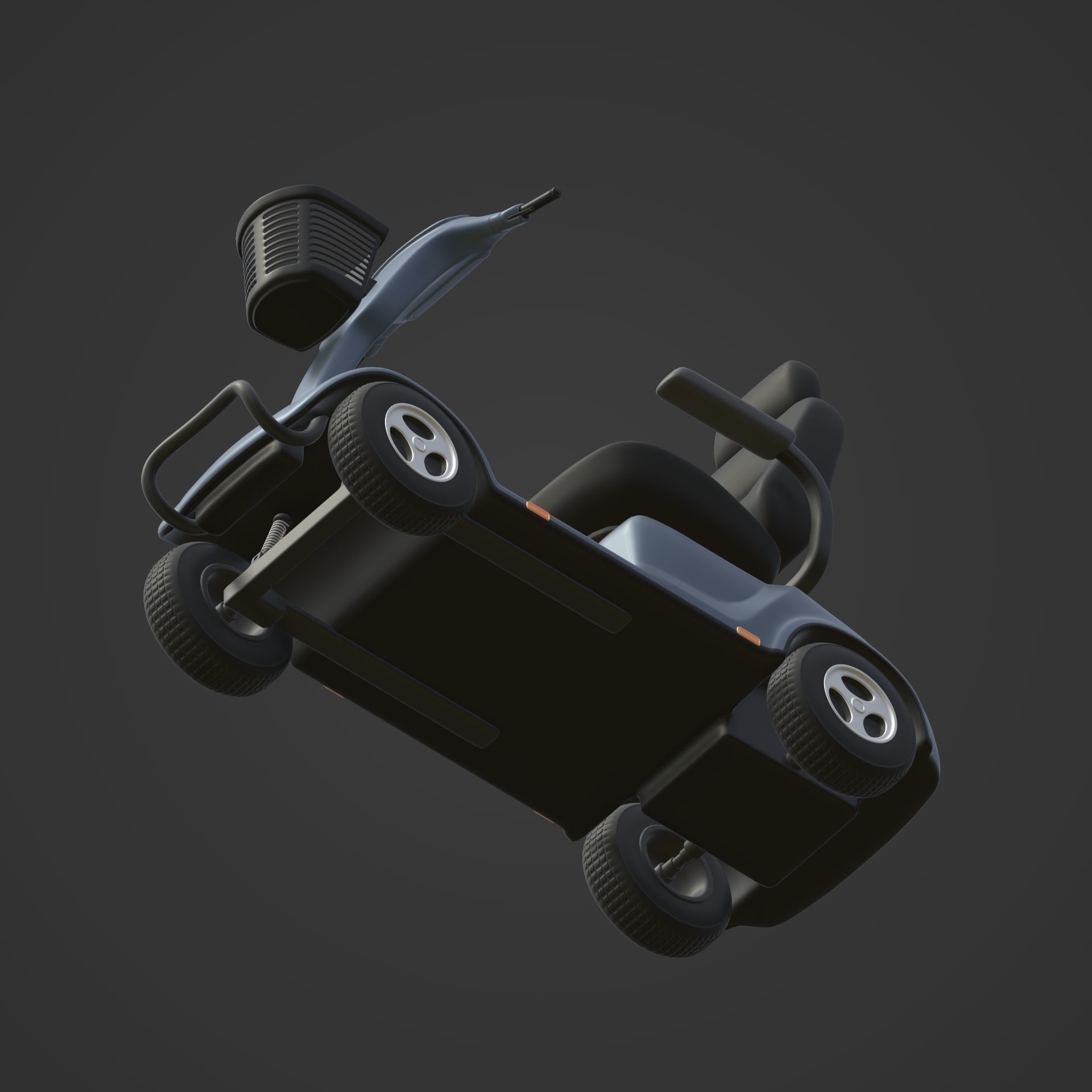 Generic Mobility Scooter -- wheelchair Low-poly 3D model_15