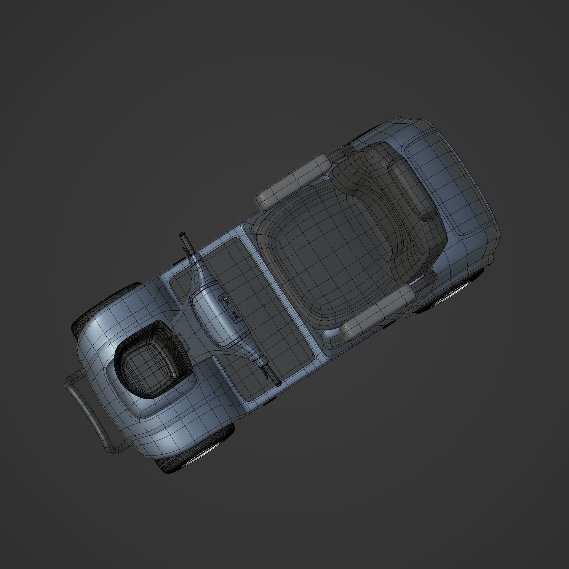 Generic Mobility Scooter -- wheelchair Low-poly 3D model_14