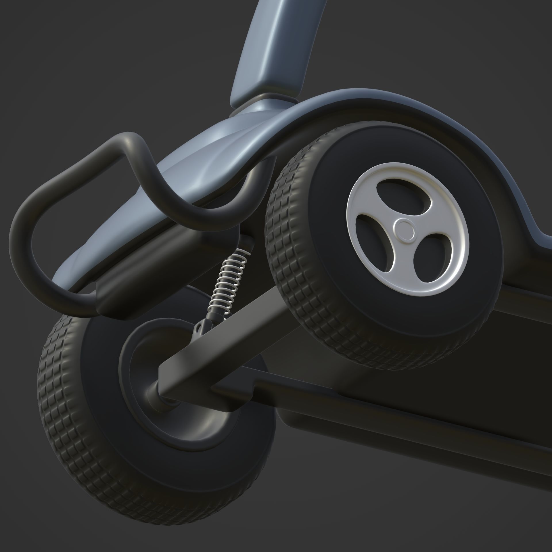 Generic Mobility Scooter -- wheelchair Low-poly 3D model_21
