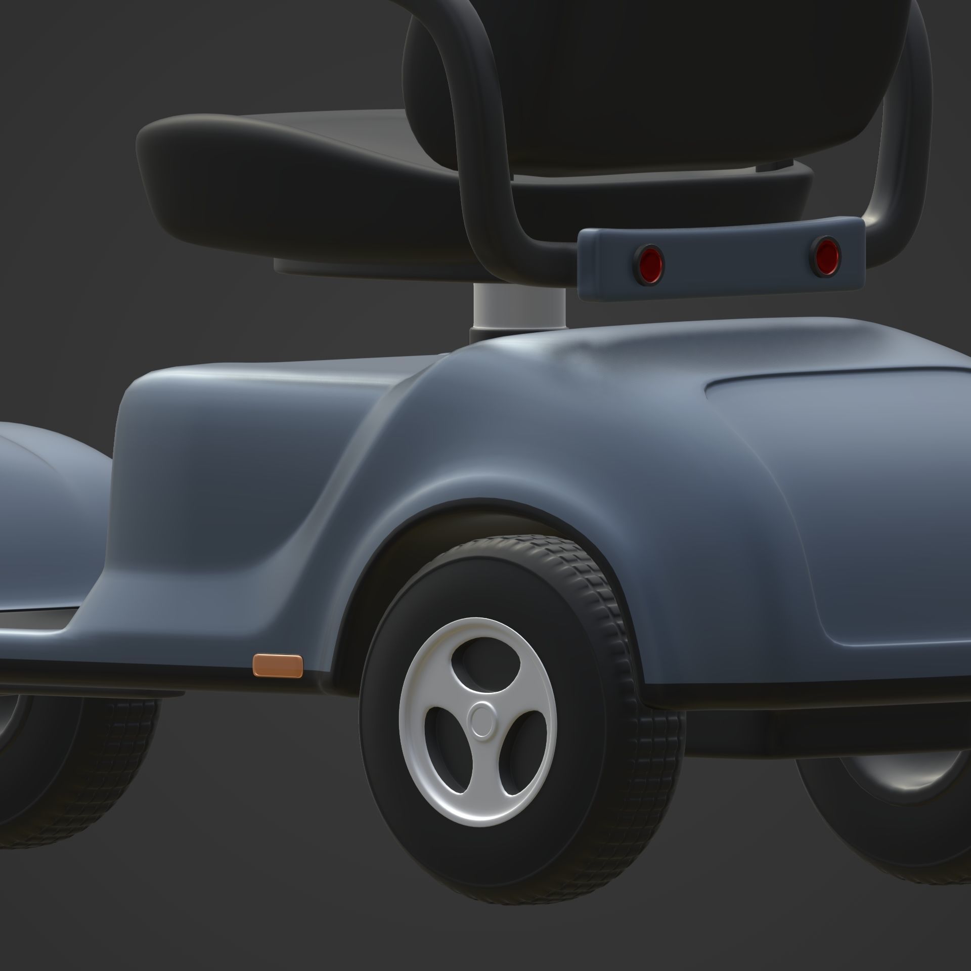Generic Mobility Scooter -- wheelchair Low-poly 3D model_23