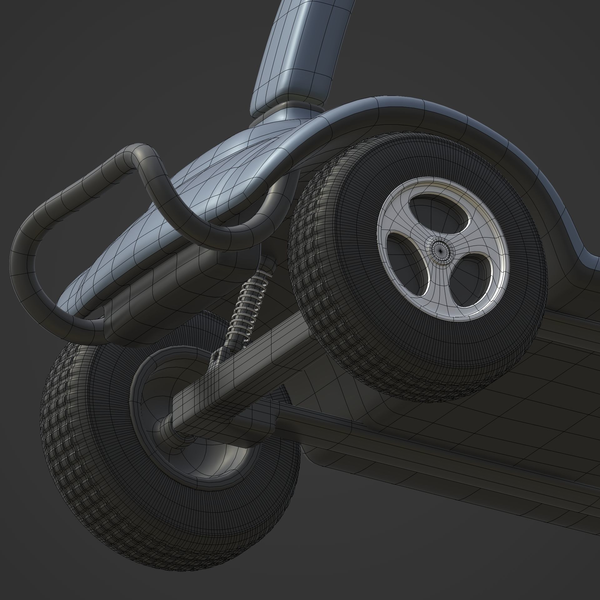 Generic Mobility Scooter -- wheelchair Low-poly 3D model_22