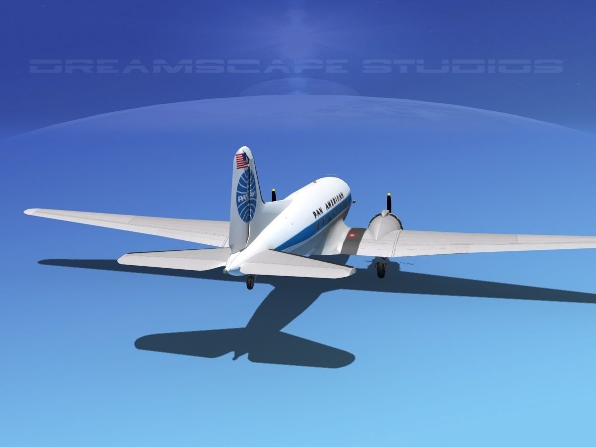 Douglas DC-3 Pan Am 3D model_11