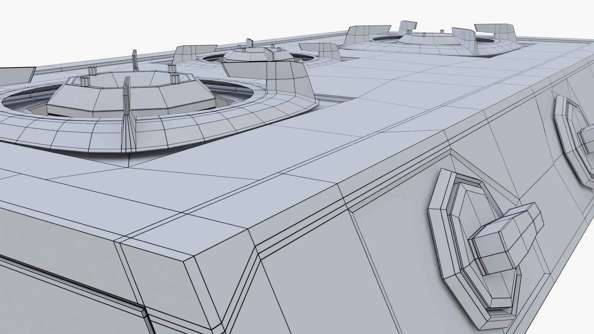 Gas Stove stainless steel 3D model_9