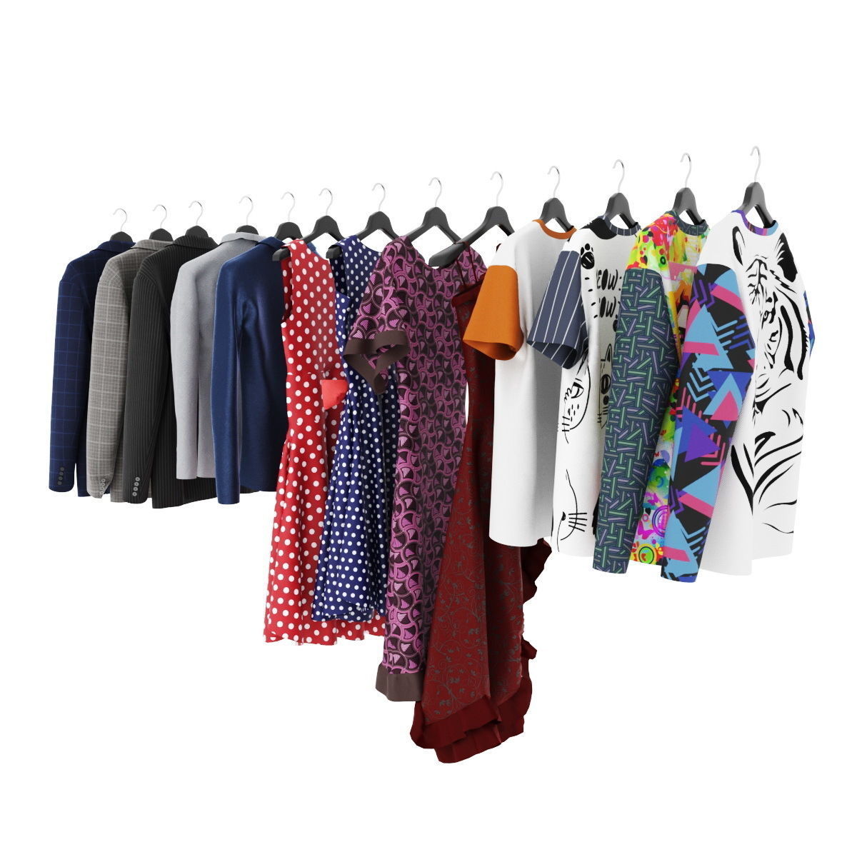 Collection clothes 04 3D model_1