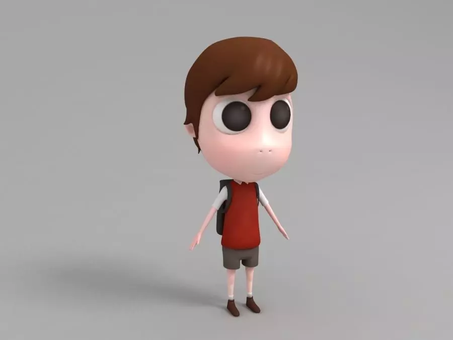 Boy Character 3D model_0