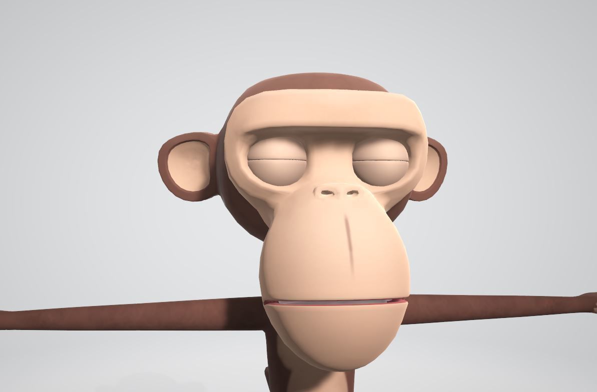 Cartoon monkey 3D model_10