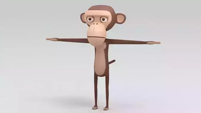Cartoon monkey 3D model