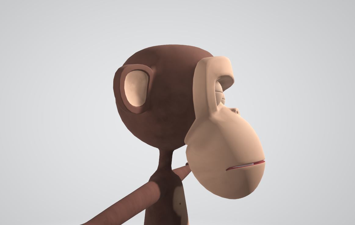 Cartoon monkey 3D model_11