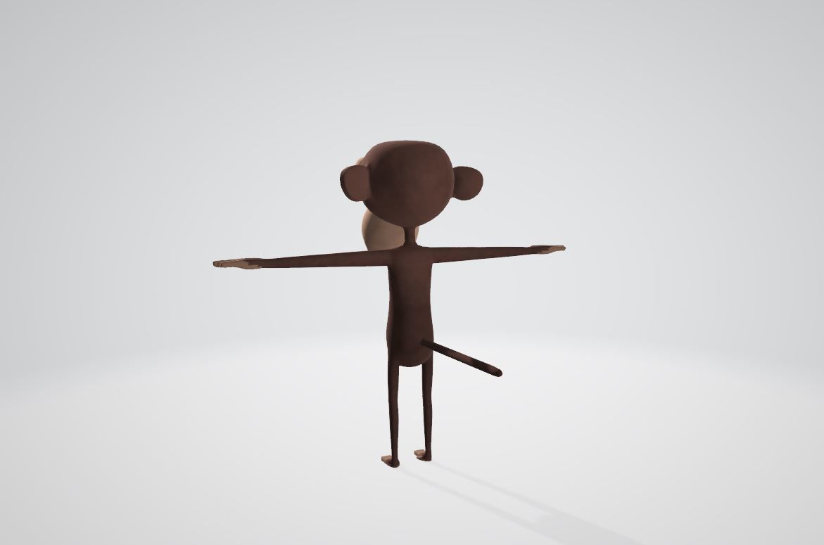 Cartoon monkey 3D model_8