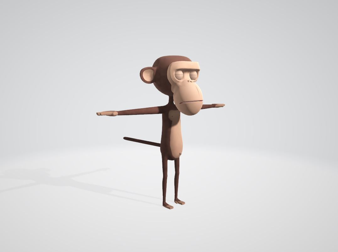 Cartoon monkey 3D model_6