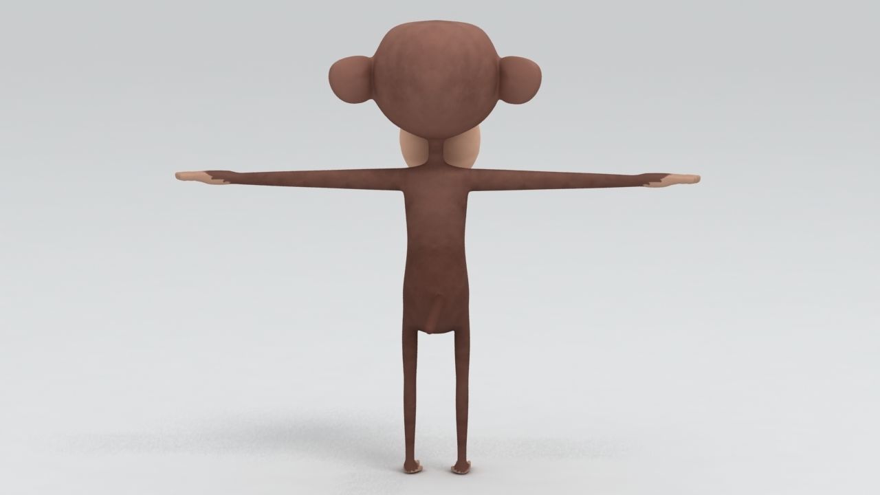 Cartoon monkey 3D model_1