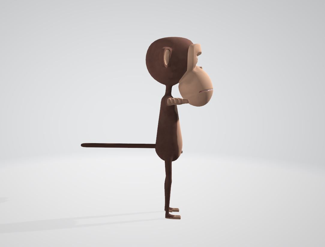 Cartoon monkey 3D model_17