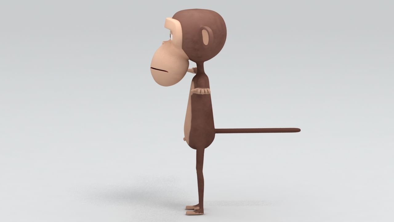 Cartoon monkey 3D model_2