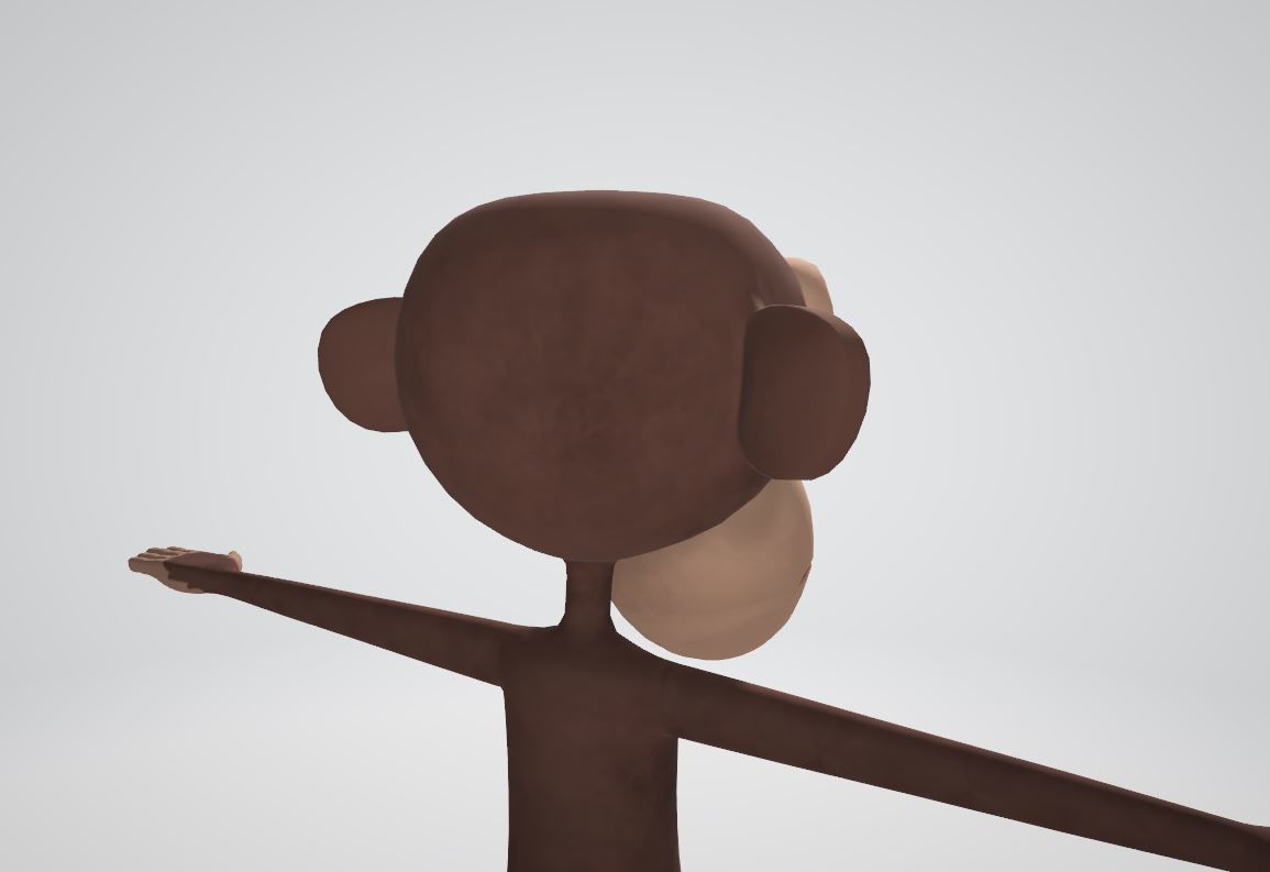 Cartoon monkey 3D model_9