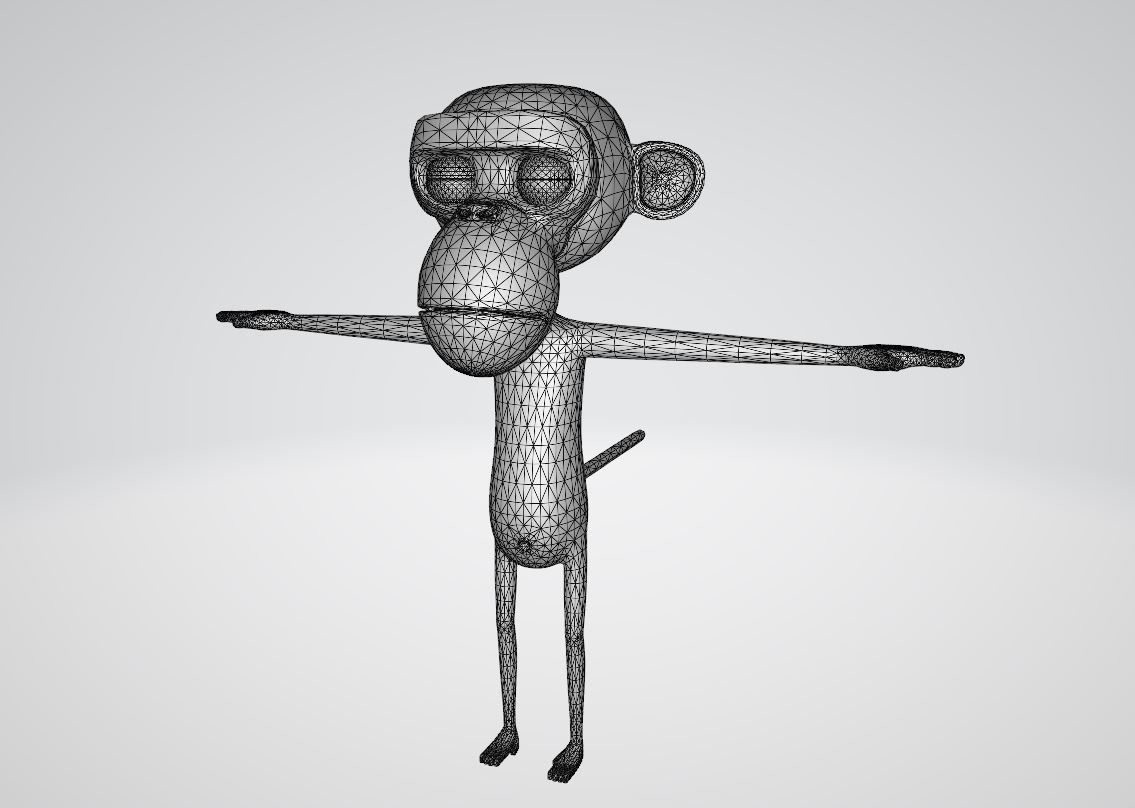 Cartoon monkey 3D model_20