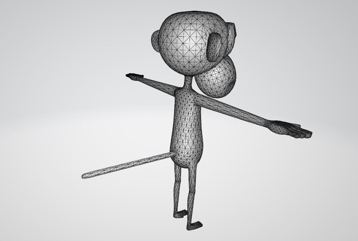 Cartoon monkey 3D model_19