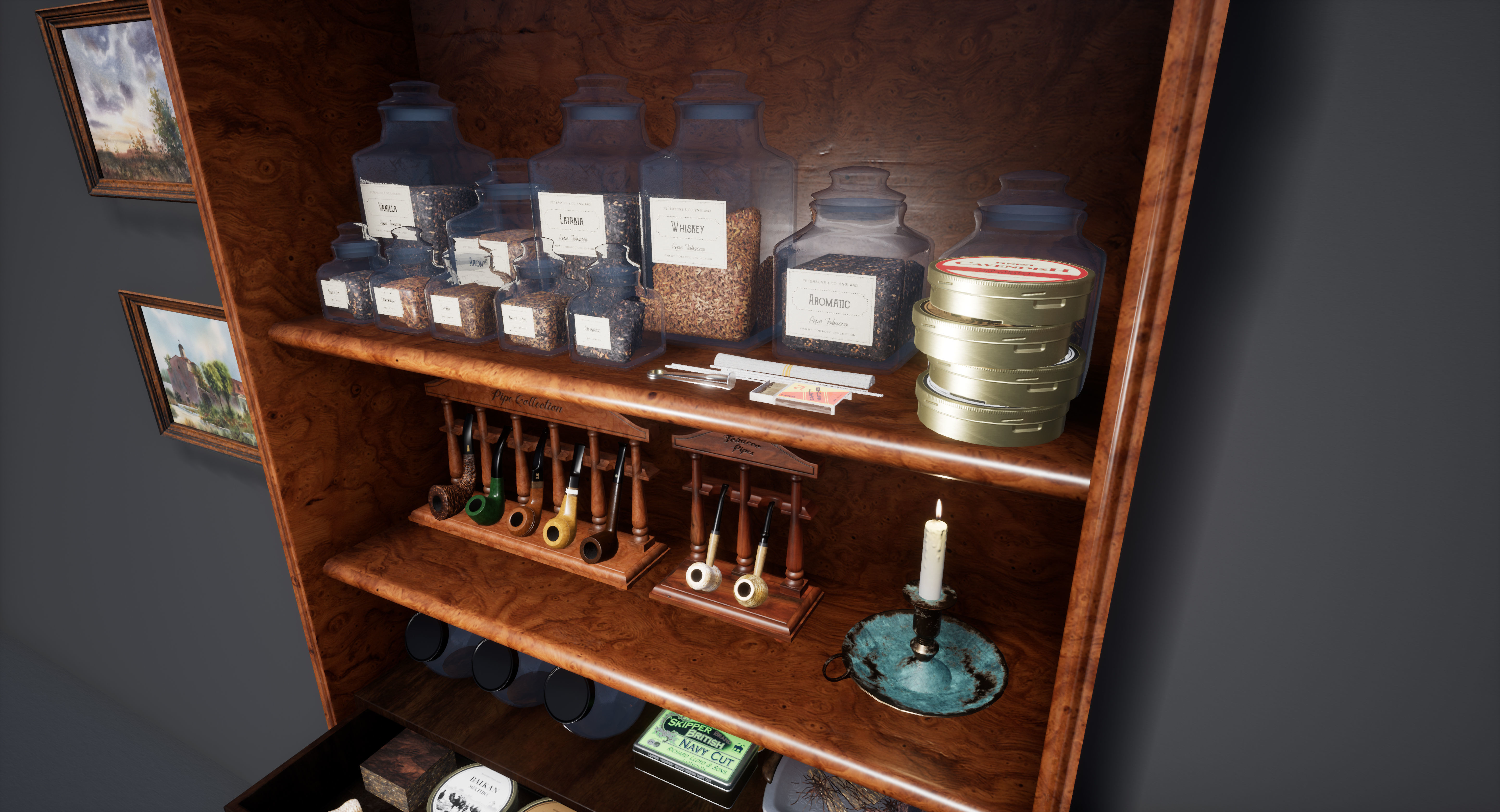 UE4 Pipe Smoking Set Low-poly 3D model_24