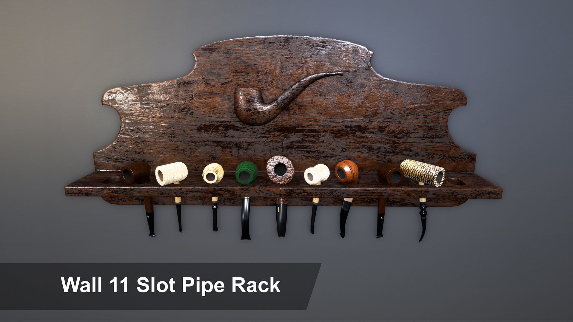 UE4 Pipe Smoking Set Low-poly 3D model_4