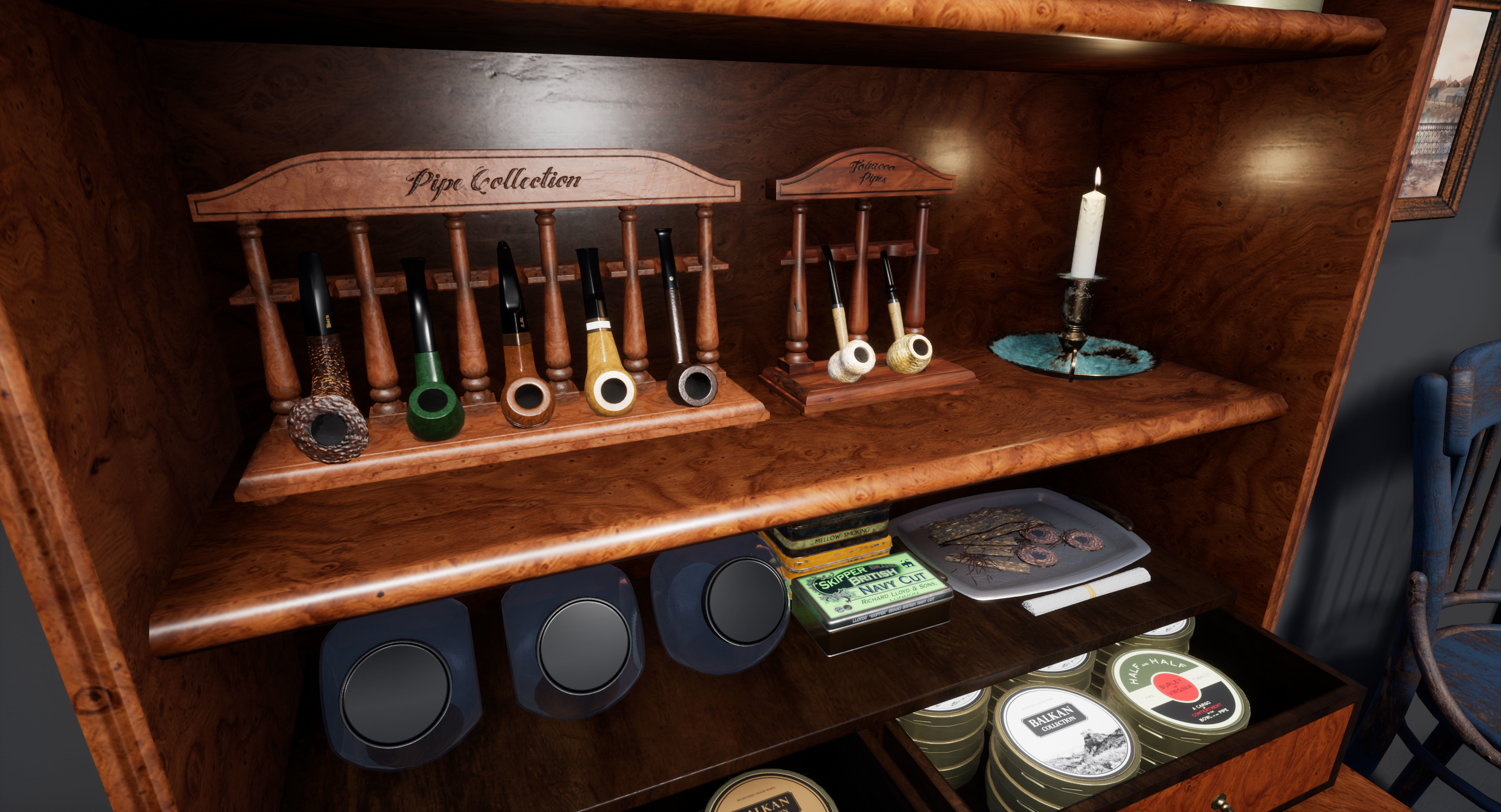 UE4 Pipe Smoking Set Low-poly 3D model_23