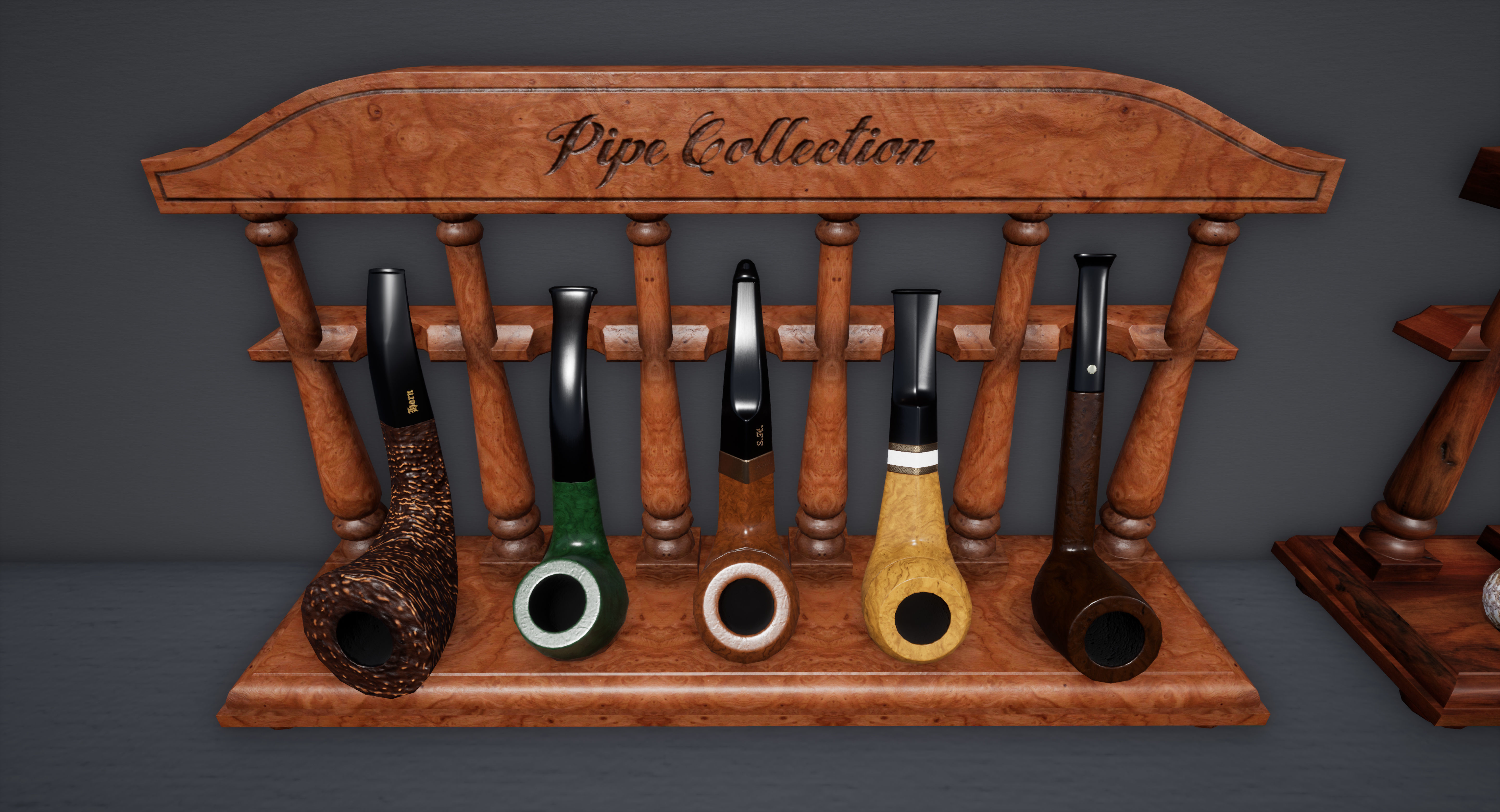 UE4 Pipe Smoking Set Low-poly 3D model_25